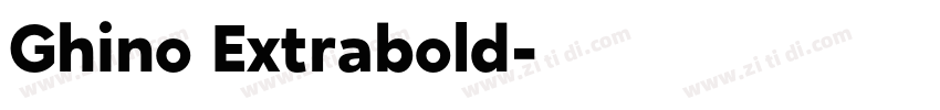 Ghino Extrabold字体转换